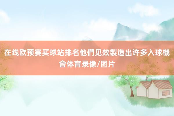 在线欧预赛买球站排名他們见效製造出许多入球機會体育录像/图片